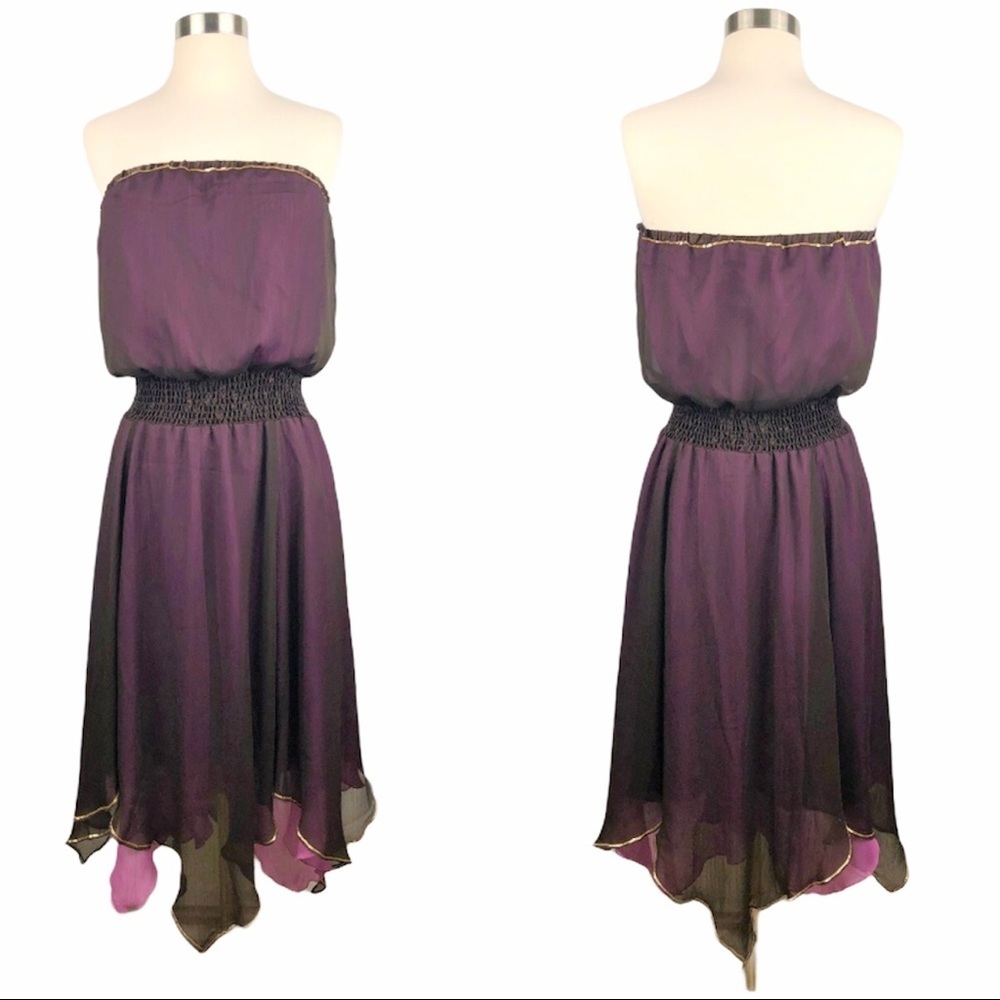 ABS Allen Schwartz Chiffon Layered Dress 10